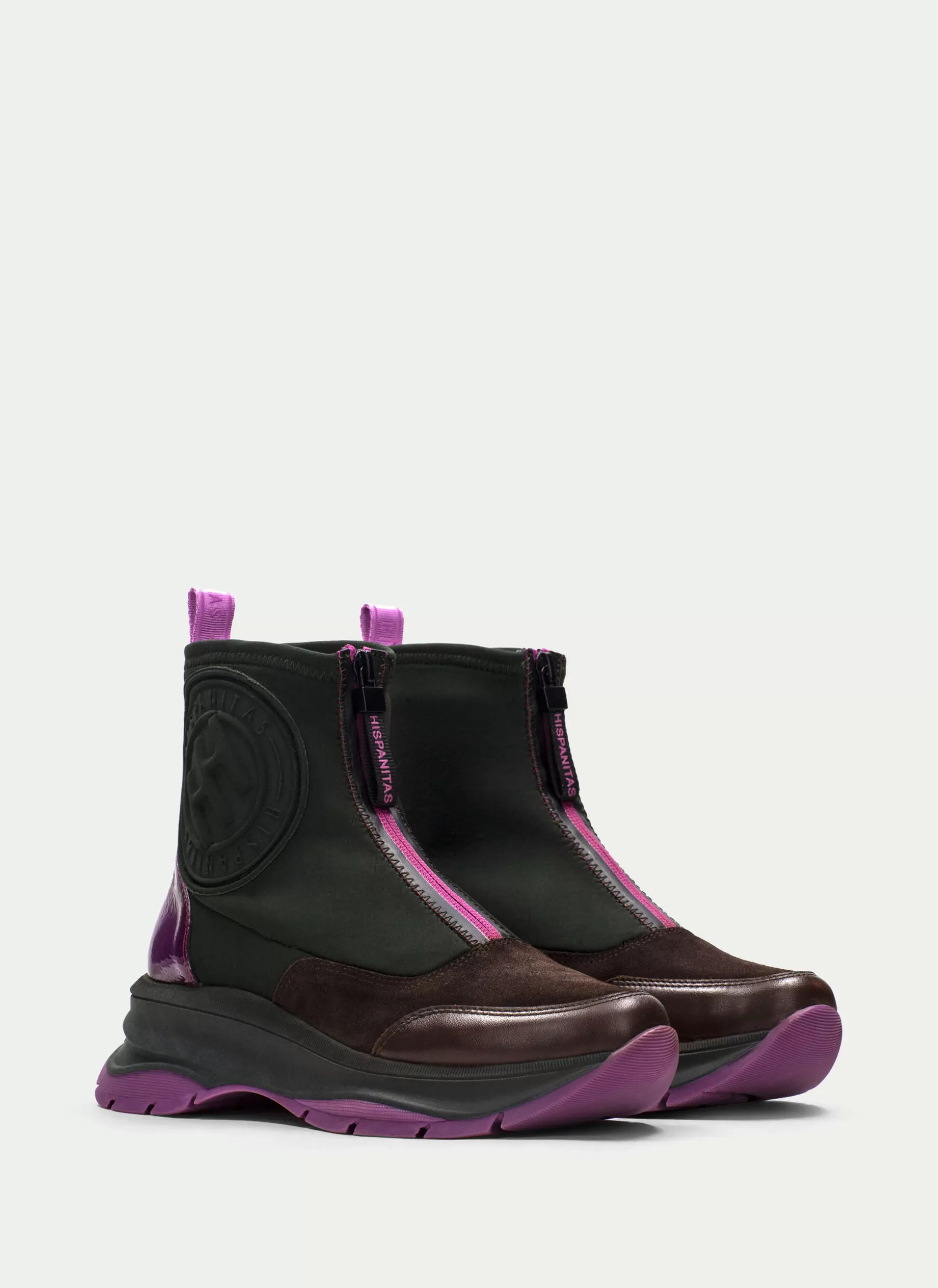 Botins Desportivos<HISPANITAS Botins Desportivos Alaska Forest Marrom Magenta