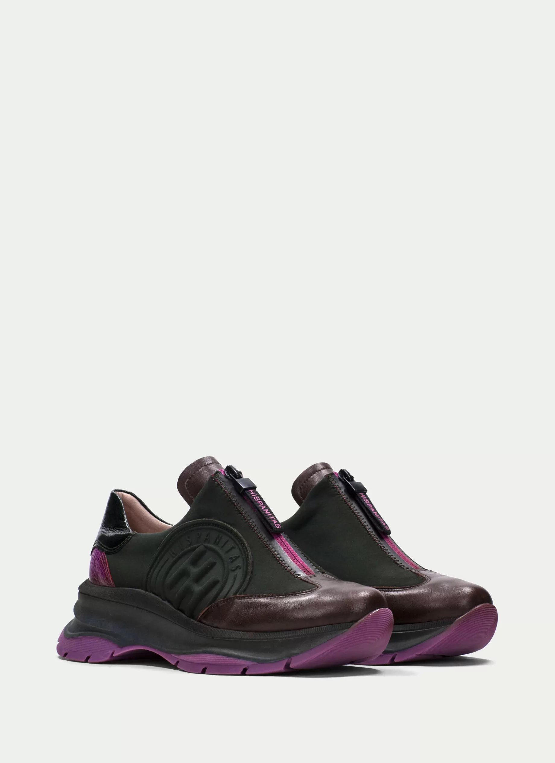 Sneakers<HISPANITAS Sneakers Alaska Forest Marrom Magenta